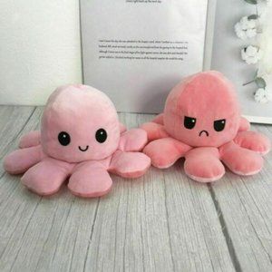 Pink Reversible Flip Octopus Plushie Animal!!